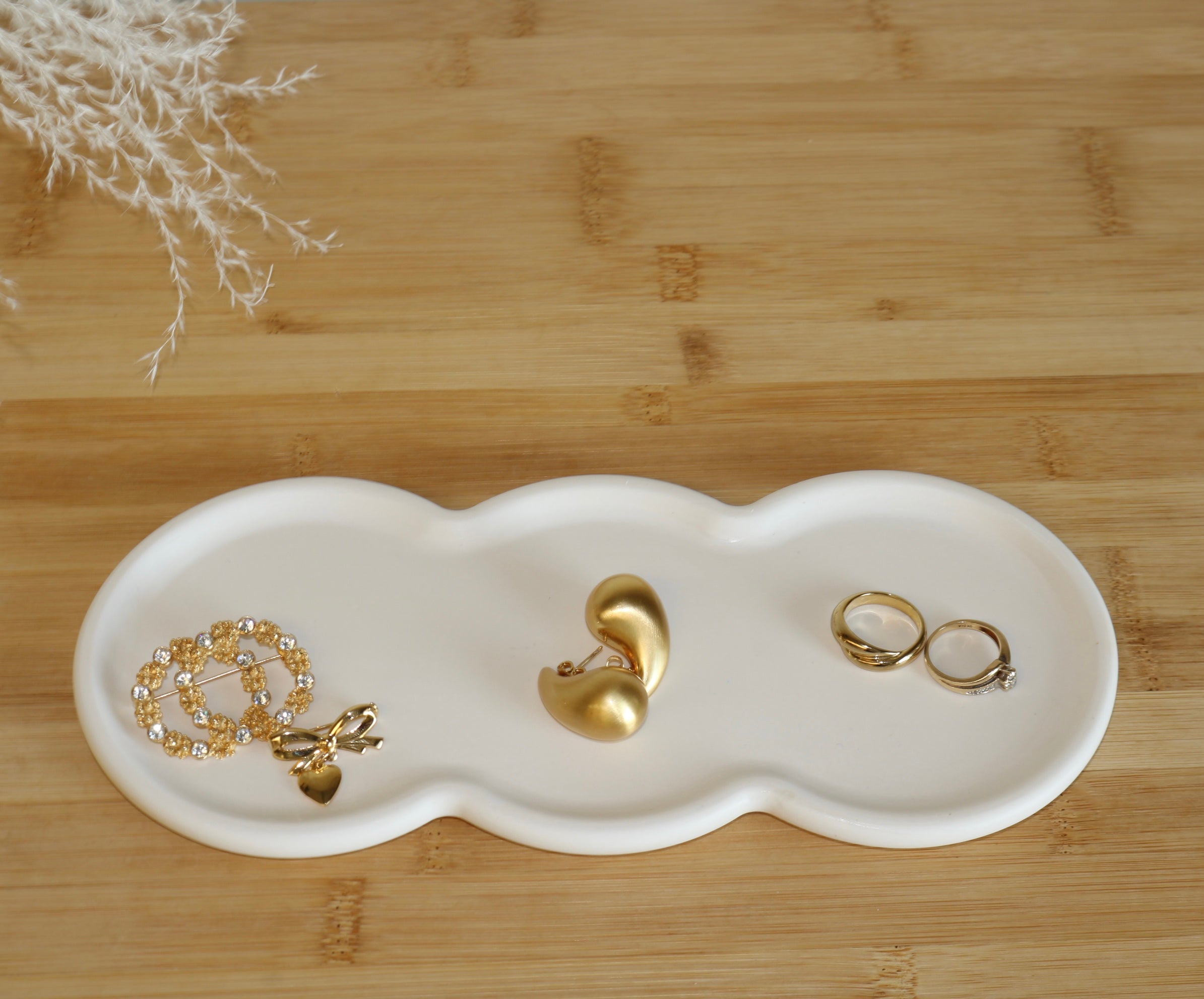 Large Wavy Trinket Jesmonite Tray – By Uwaz